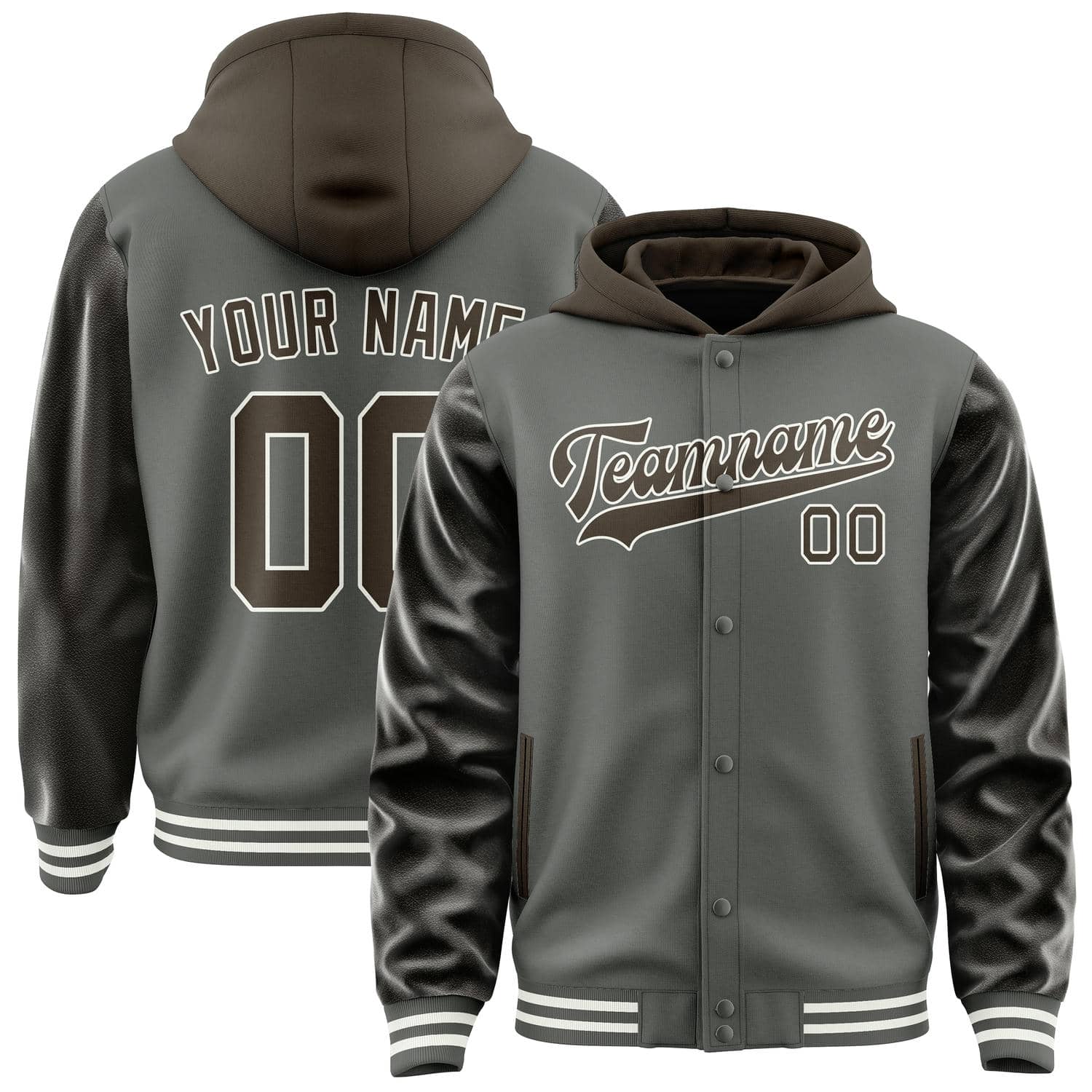 Custom Dark Grey Brown Jacket