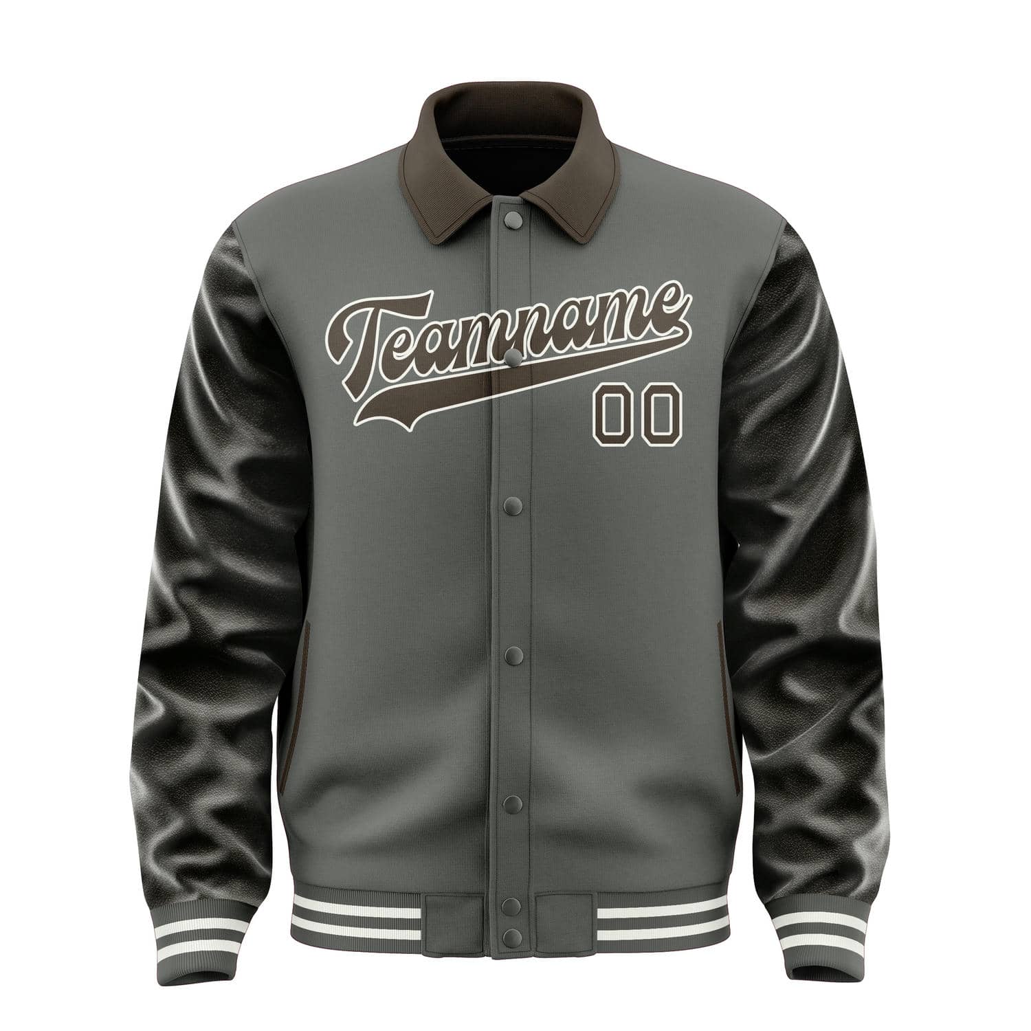 Custom Dark Grey Brown Jacket