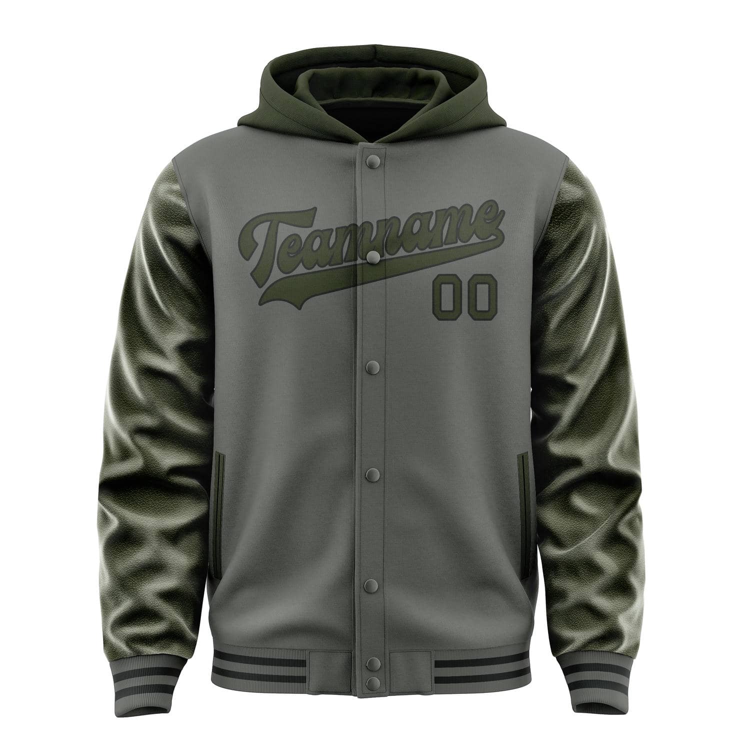 Custom Dark Grey Olive Jacket