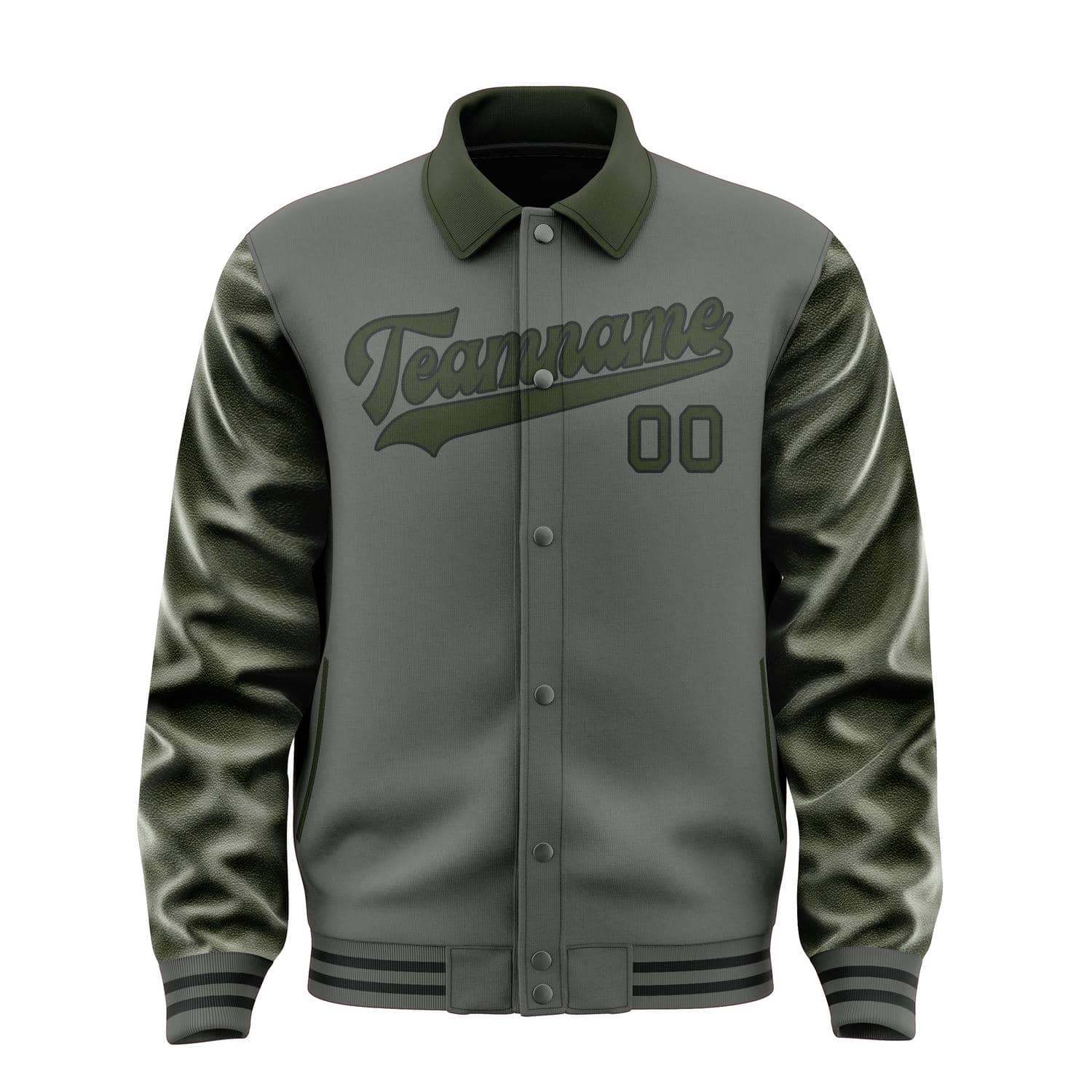 Custom Dark Grey Olive Jacket