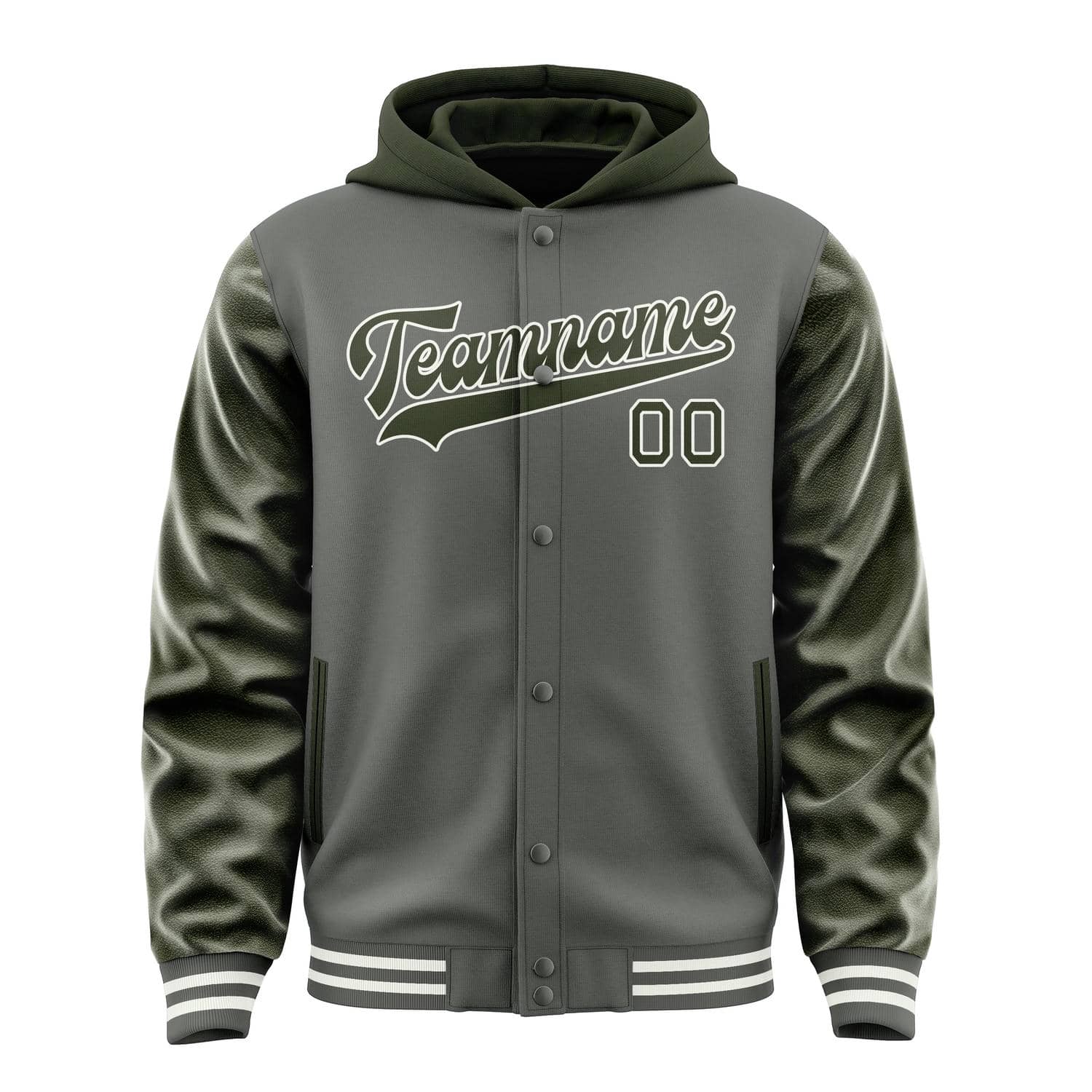 Custom Dark Grey Olive Jacket