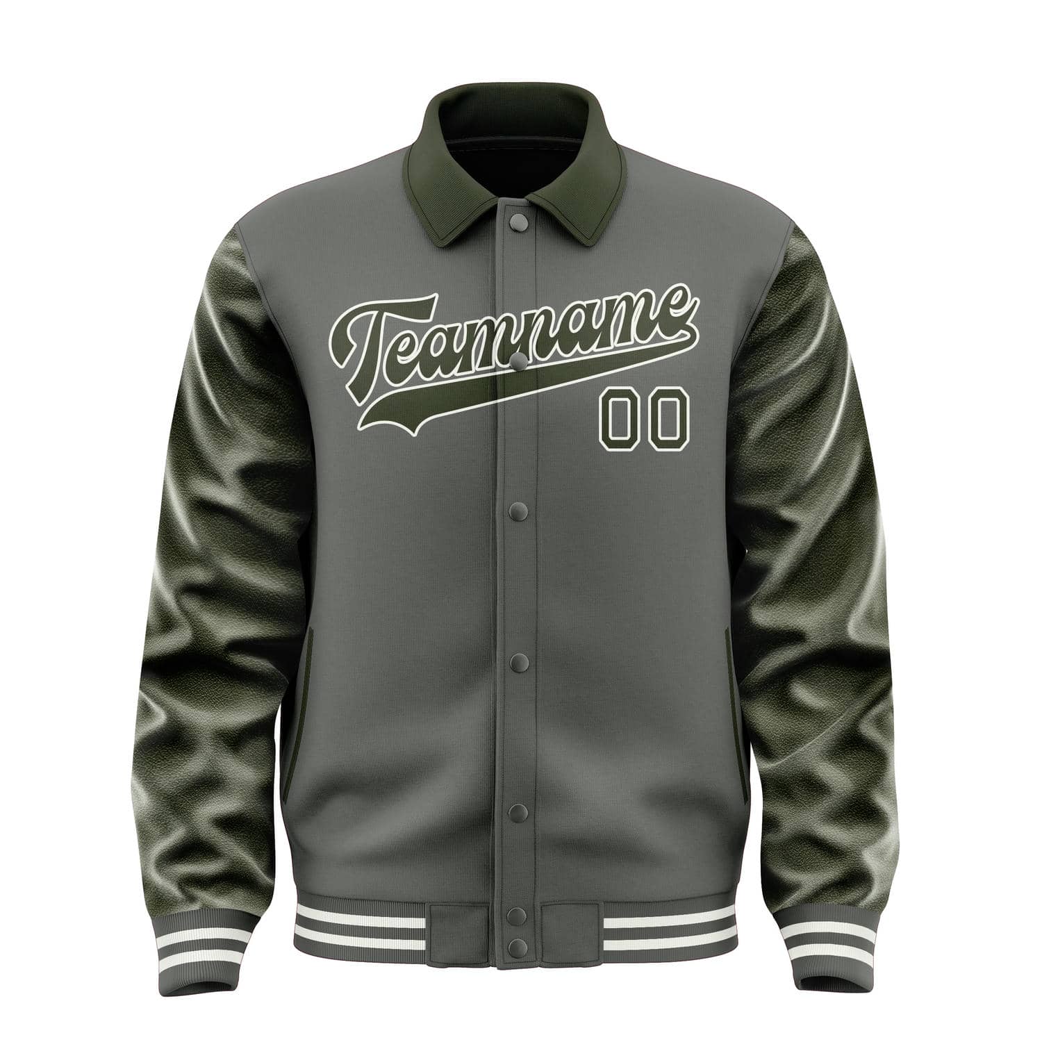 Custom Dark Grey Olive Jacket
