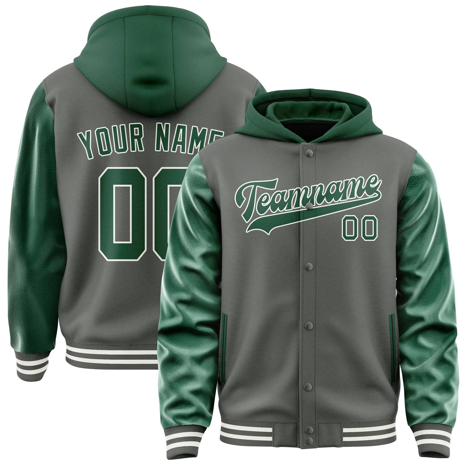 Custom Dark Grey Green Jacket