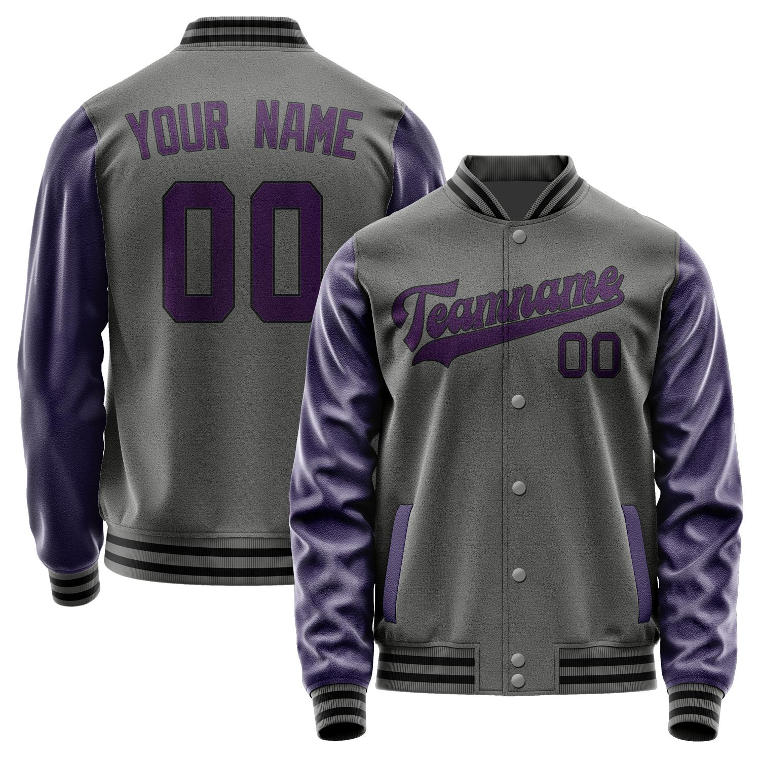 Custom Dark Grey Purple Jacket JA2020072017B31707