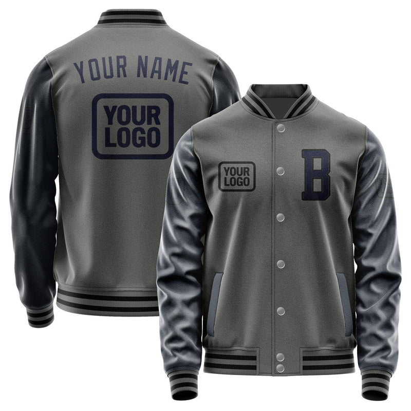 Custom Dark Grey Navy Jacket JA202011201717111117