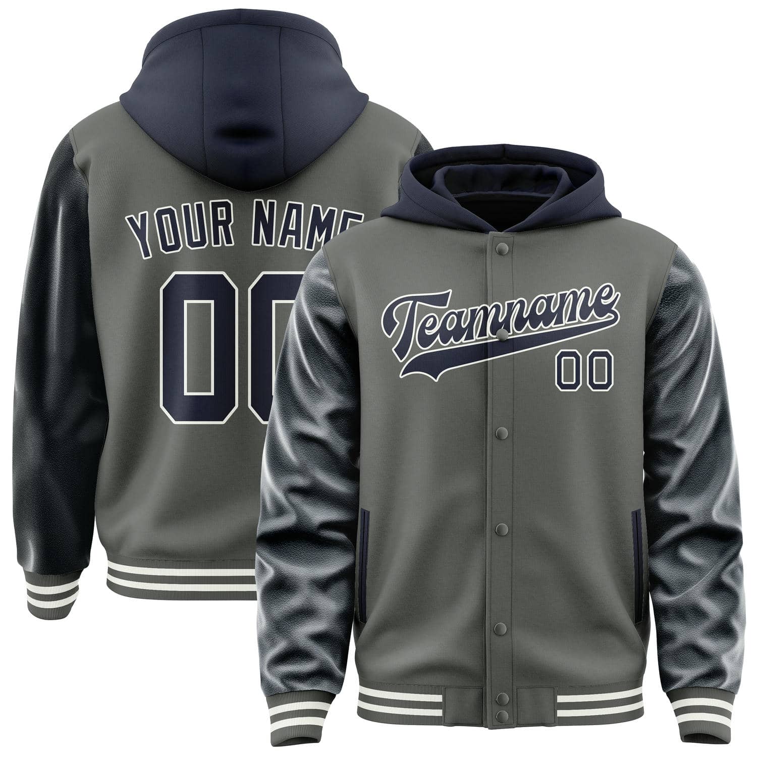 Custom Dark Grey Navy Jacket