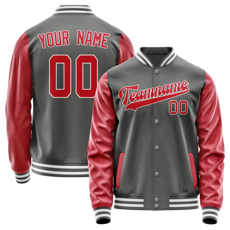 Custom Dark Grey Red Jacket JA2020142018B31814