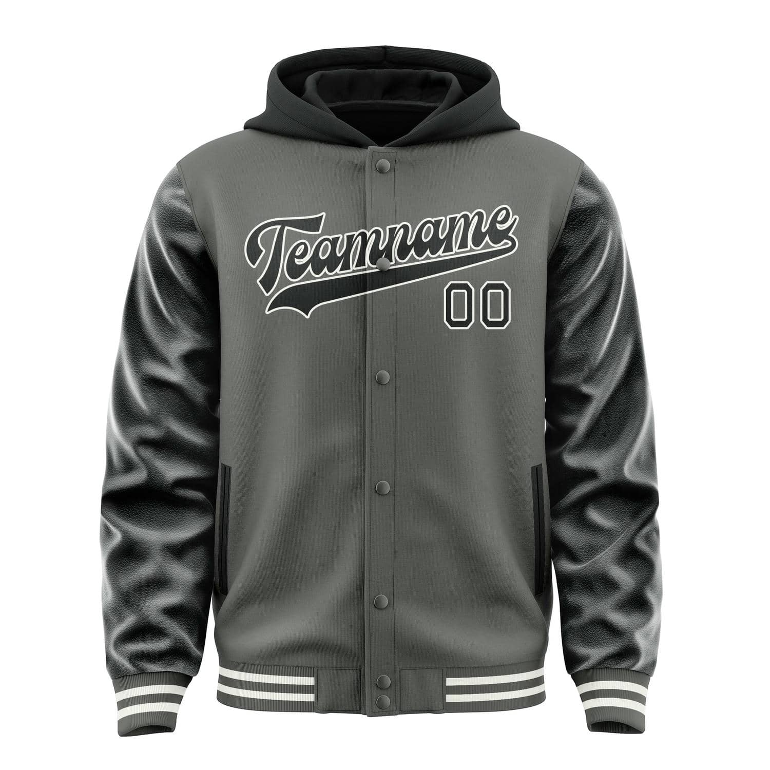 Custom Dark Grey Black Jacket