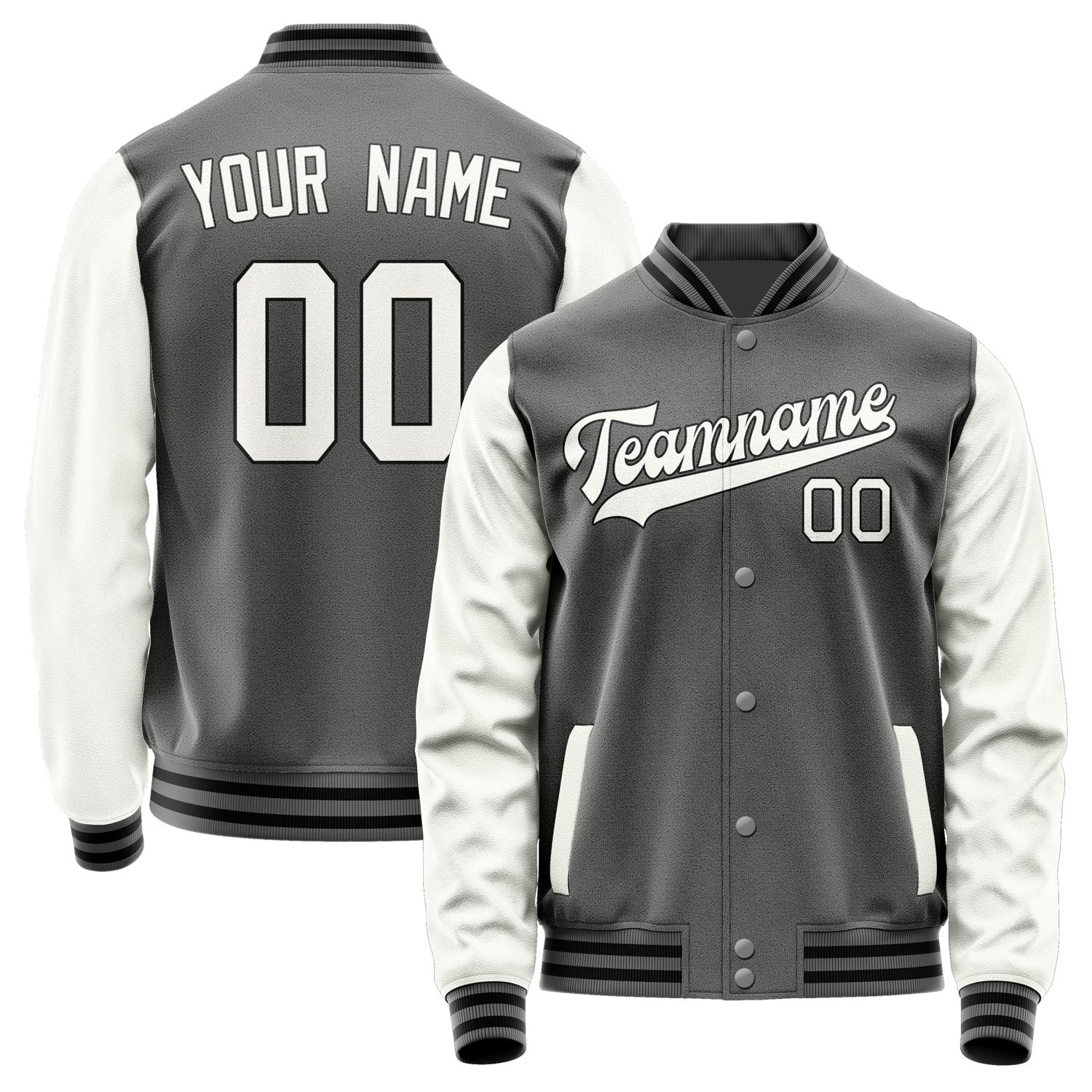 Custom Dark Grey White Jacket JA2020182017B31718