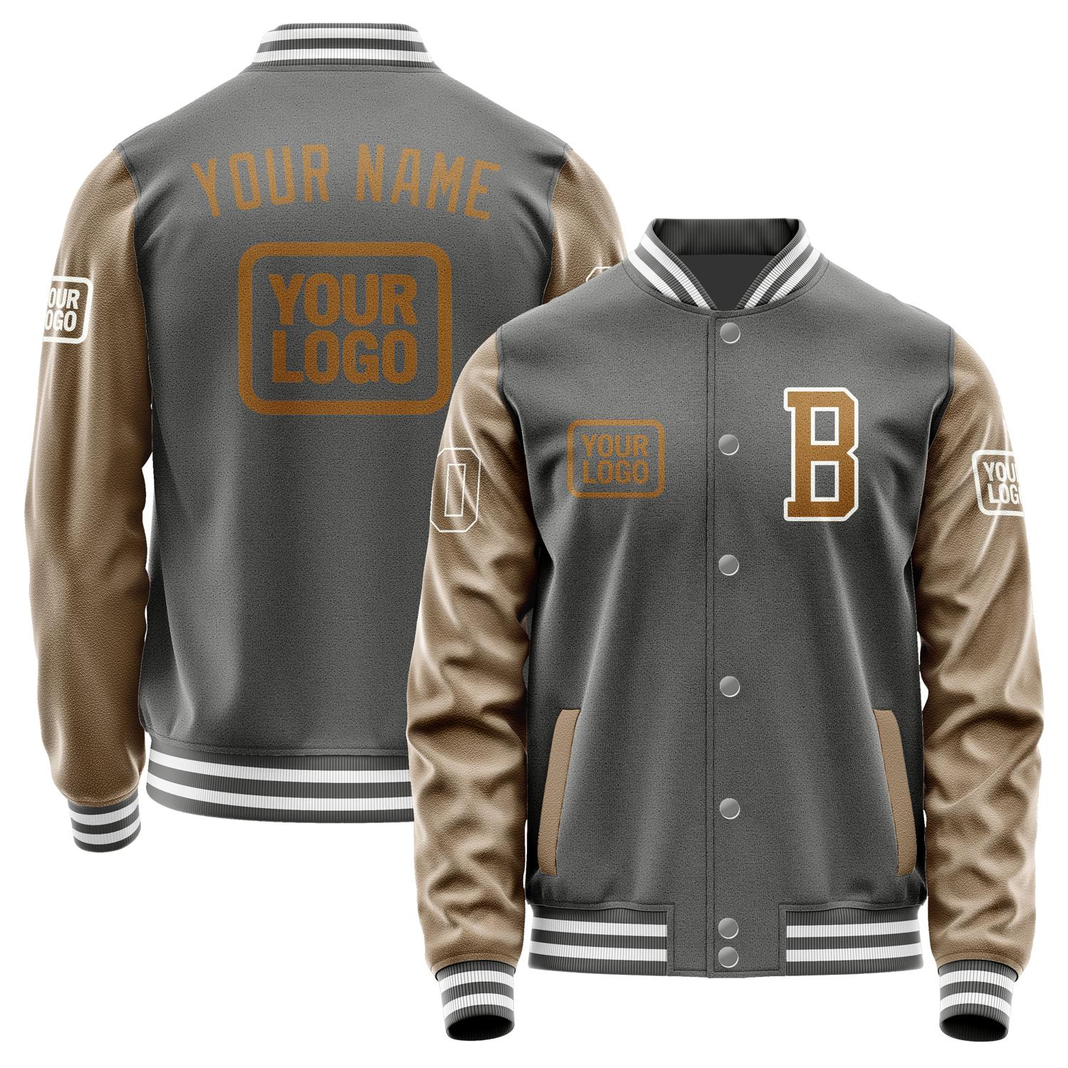 Custom Dark Grey Khaki Jacket JA202022201818222218
