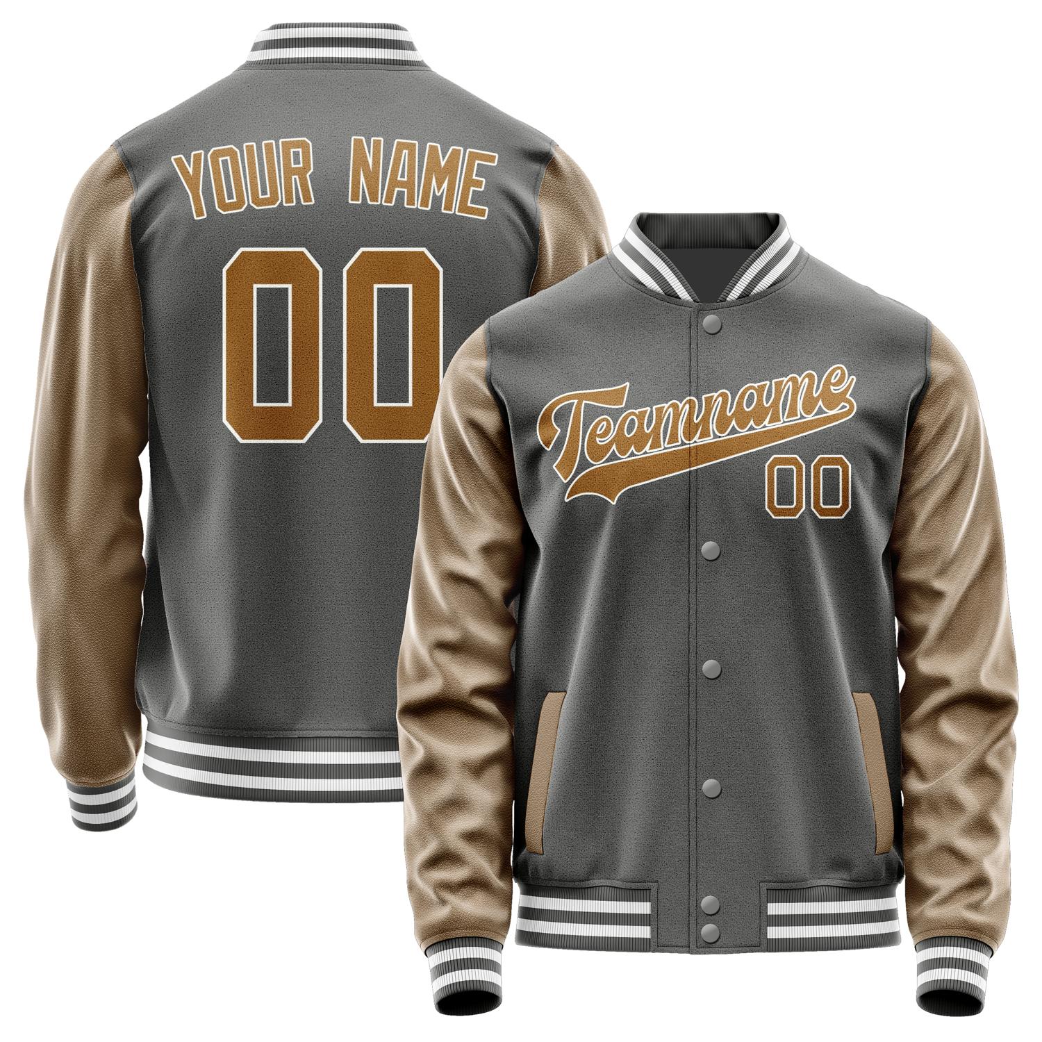 Custom Dark Grey Khaki Jacket JA2020222018B31822