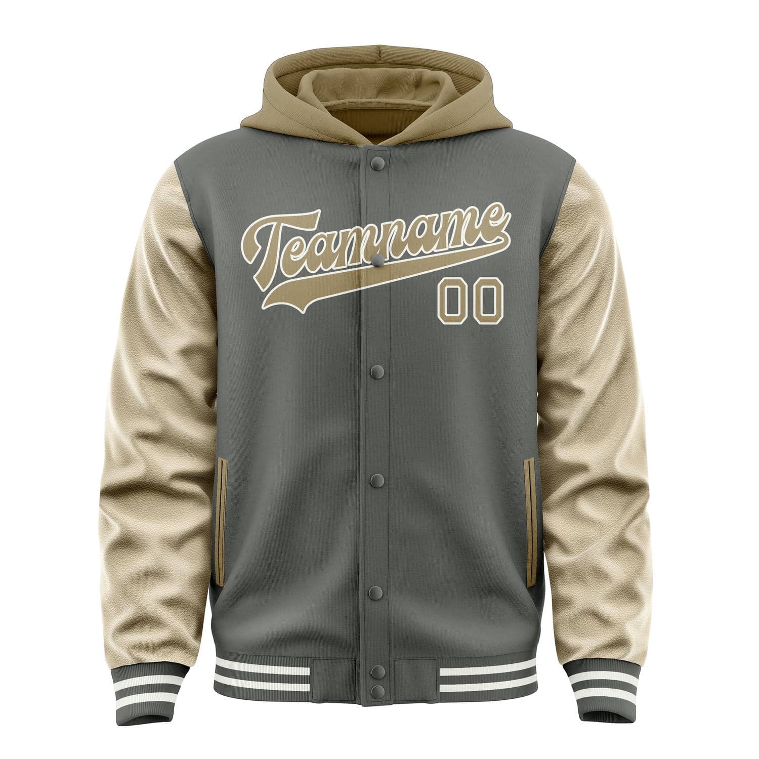 Custom Dark Grey Light Khaki Jacket