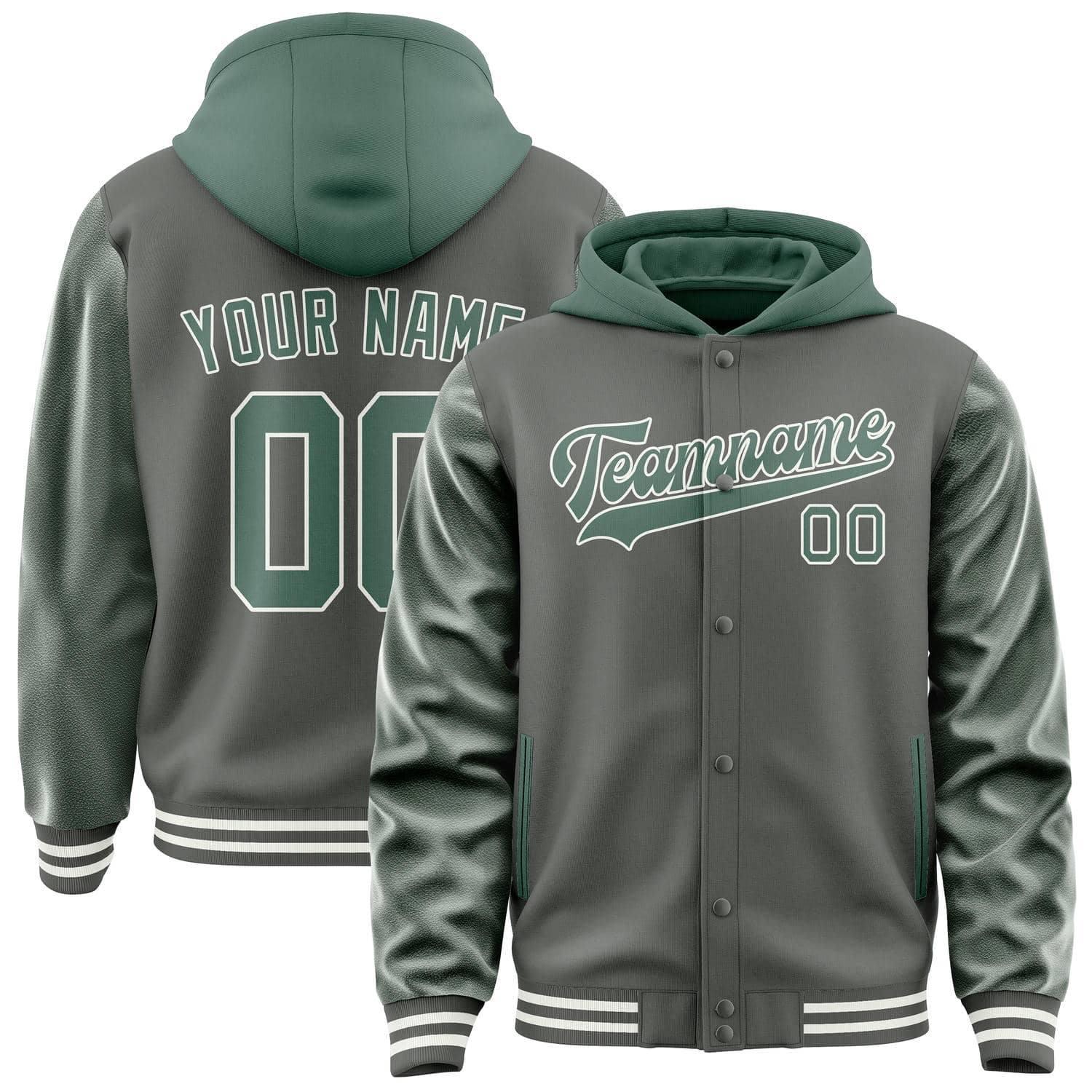Custom Dark Grey Blue Green Jacket