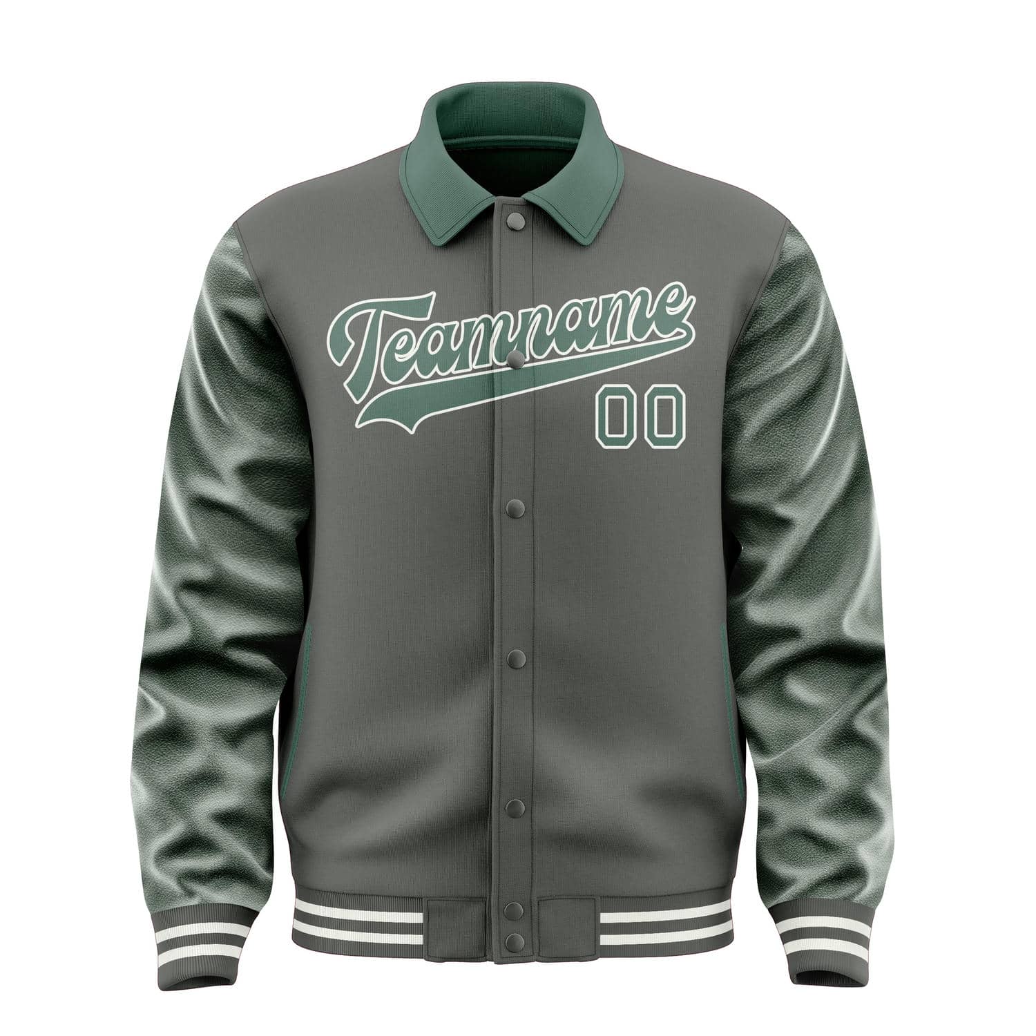 Custom Dark Grey Blue Green Jacket