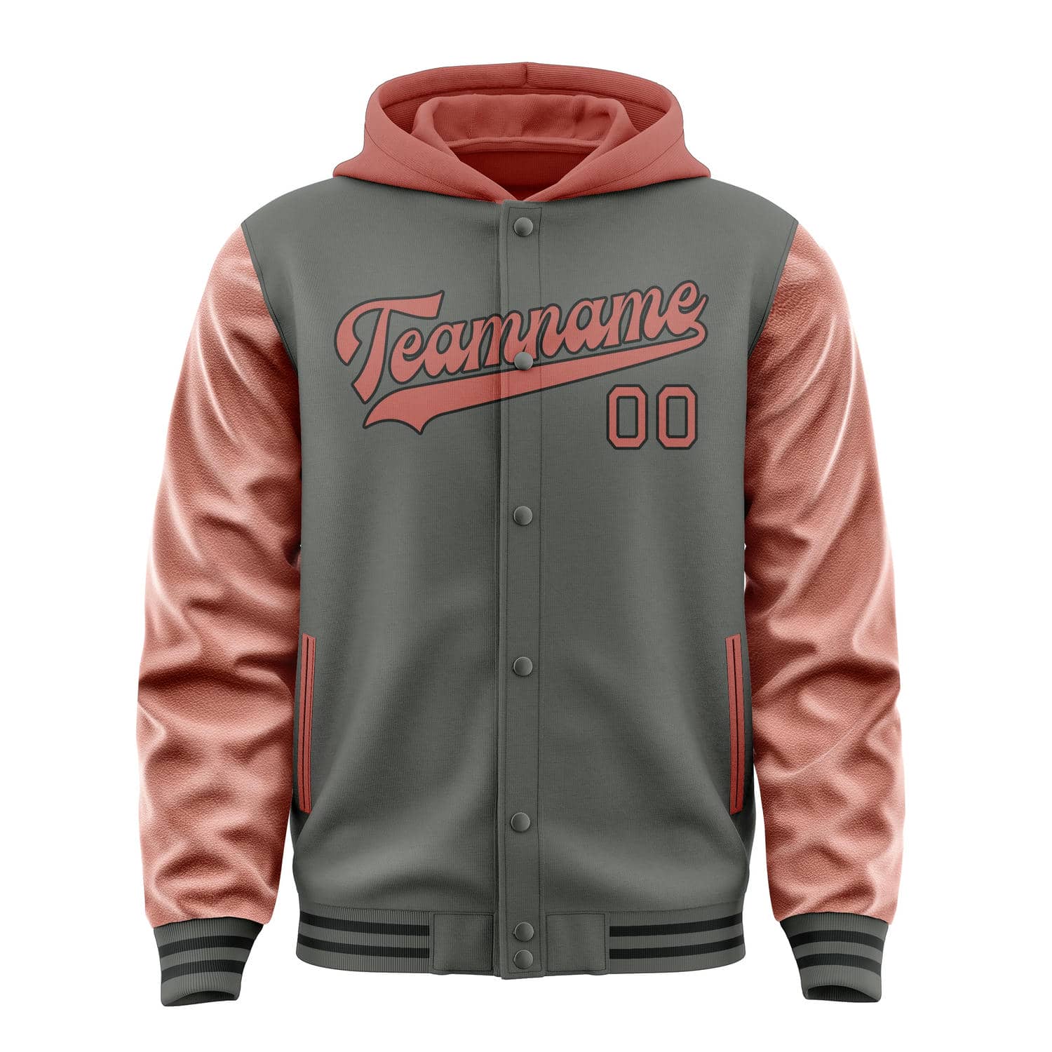 Custom Dark Grey Copper Rose Jacket