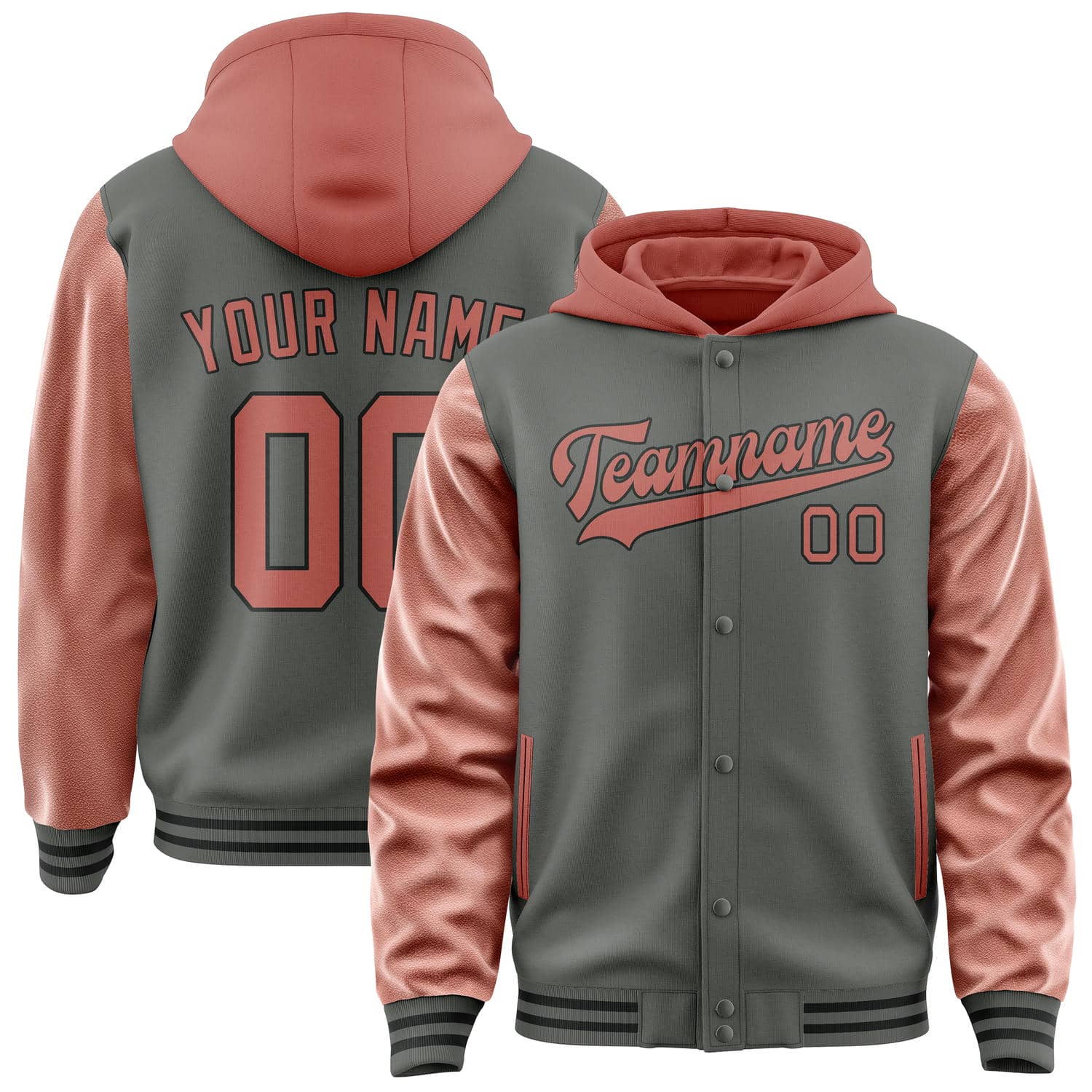 Custom Dark Grey Copper Rose Jacket