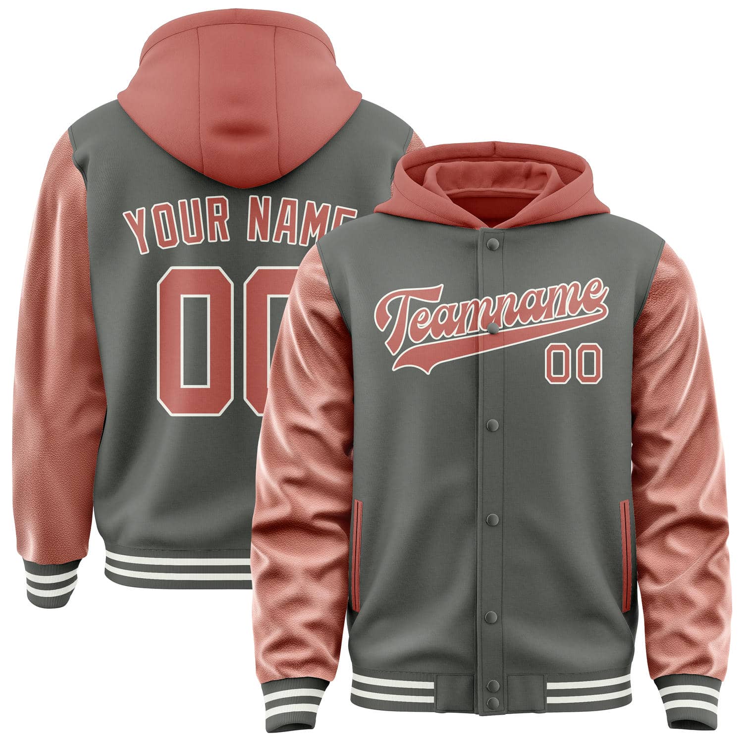 Custom Dark Grey Copper Rose Jacket