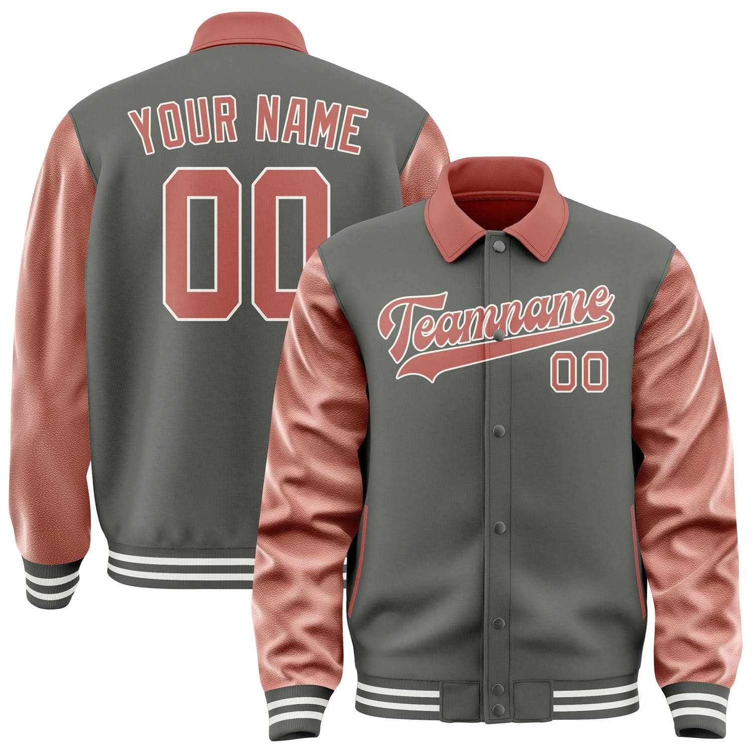 Custom Dark Grey Copper Rose Jacket