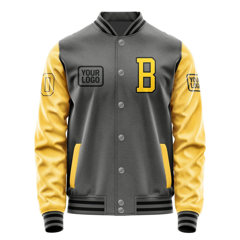 Custom Dark Grey Gold Jacket JA202030201717303017