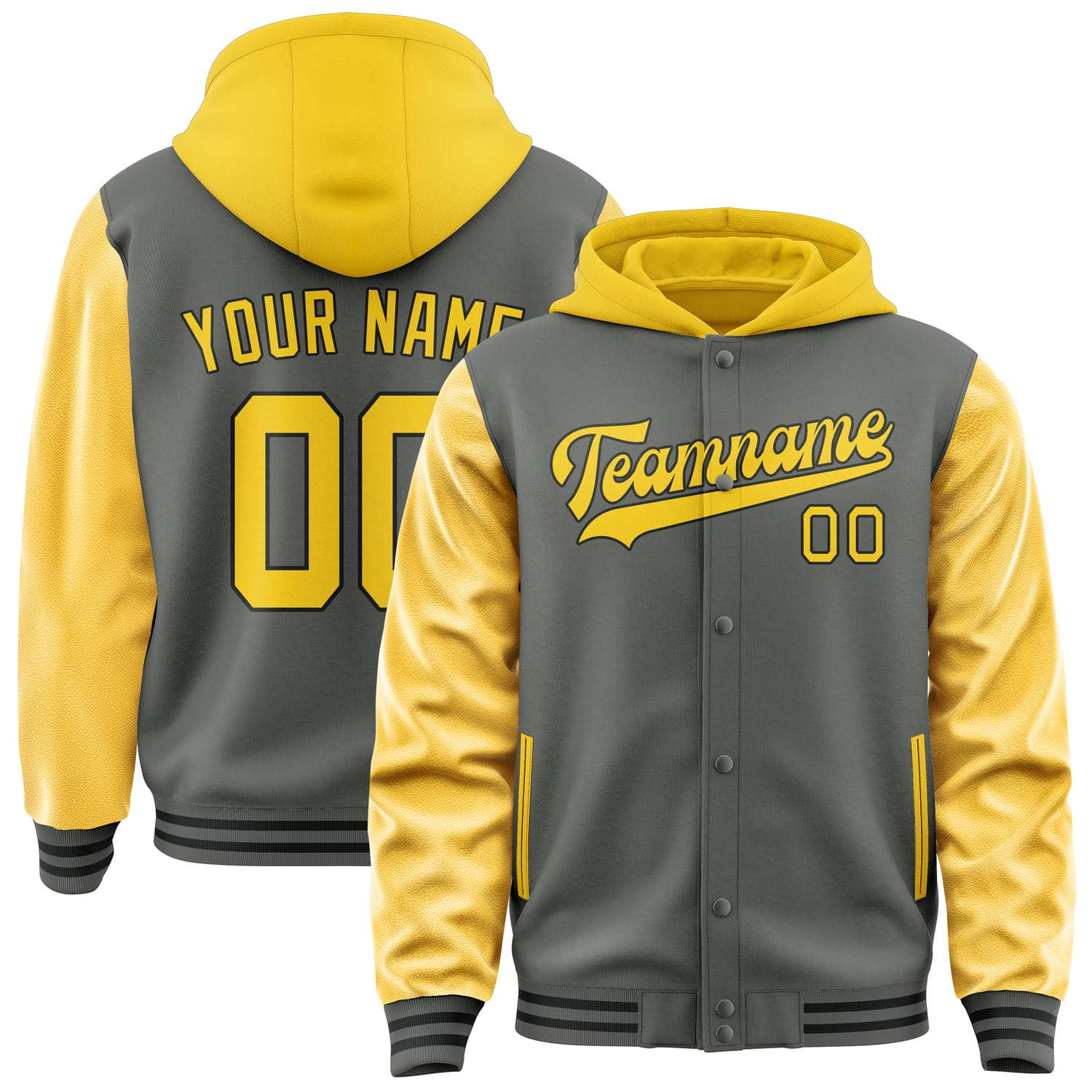 Custom Dark Grey Gold Jacket