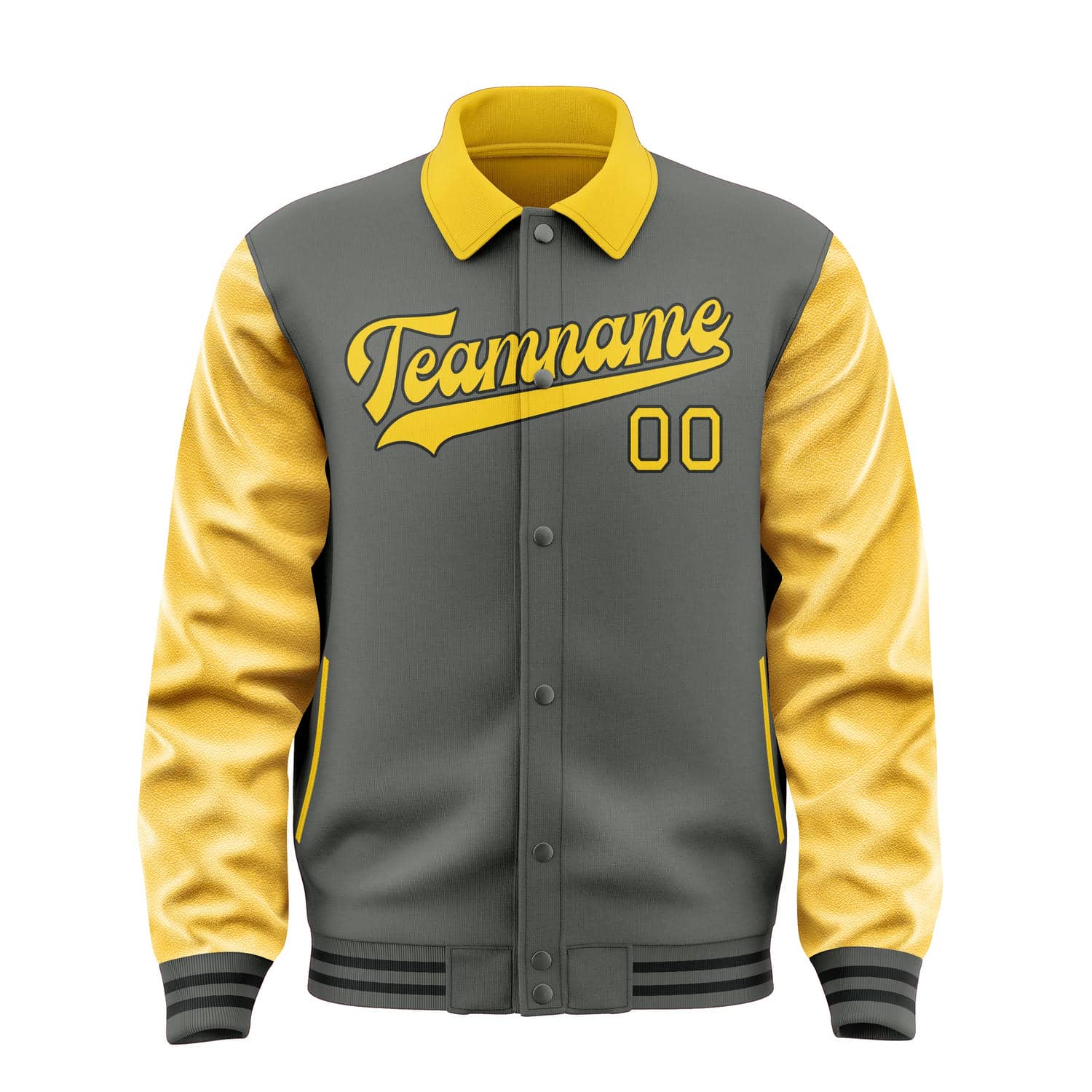 Custom Dark Grey Gold Jacket