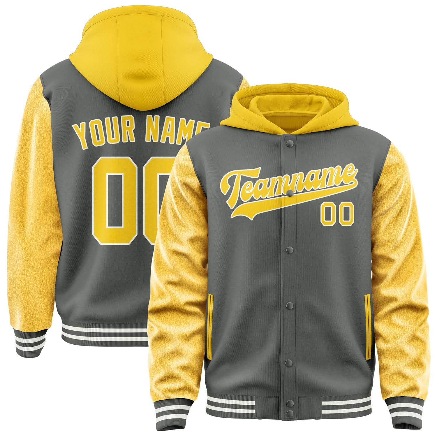 Custom Dark Grey Gold Jacket