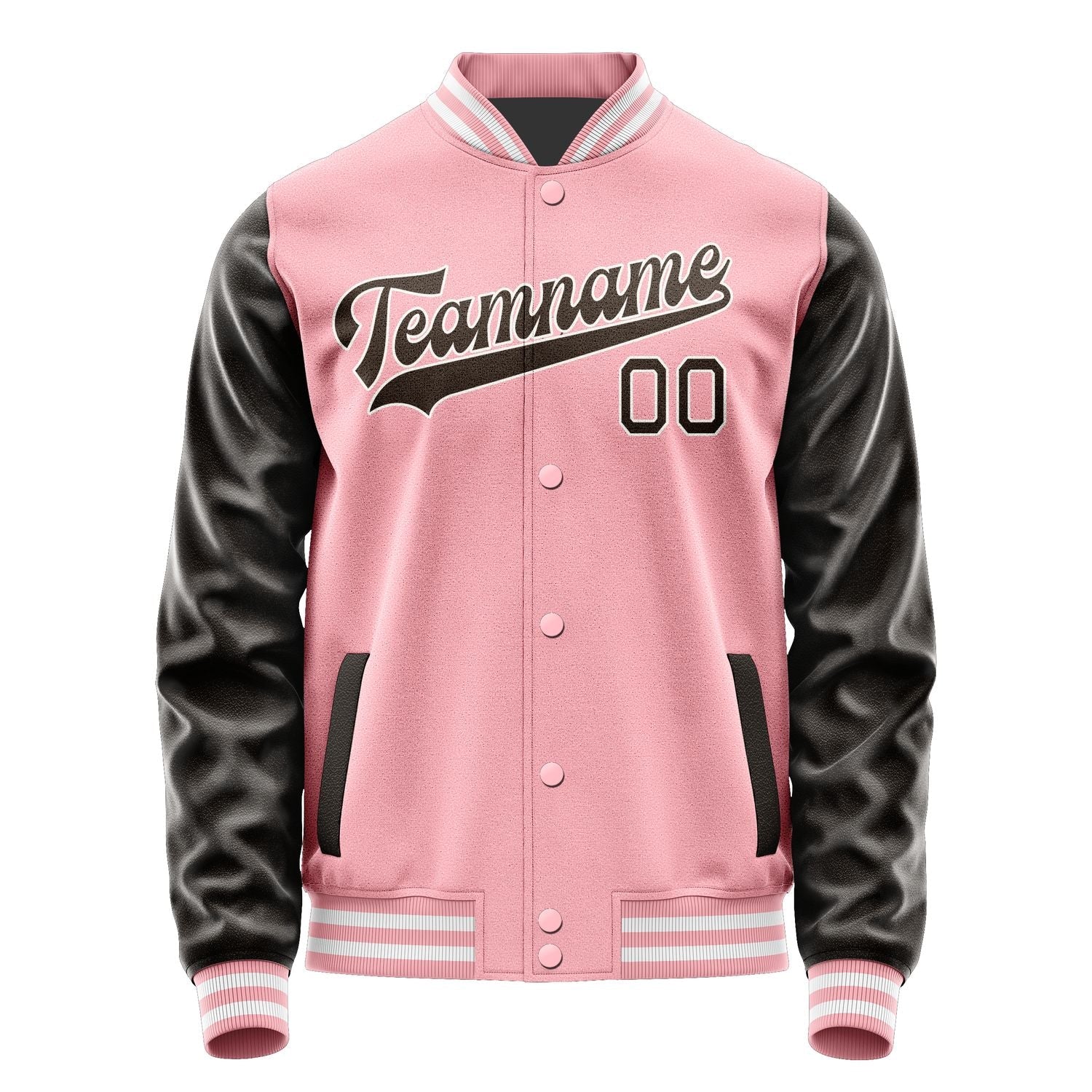 Custom Light Pink Brown Jacket JA2121012118B31801