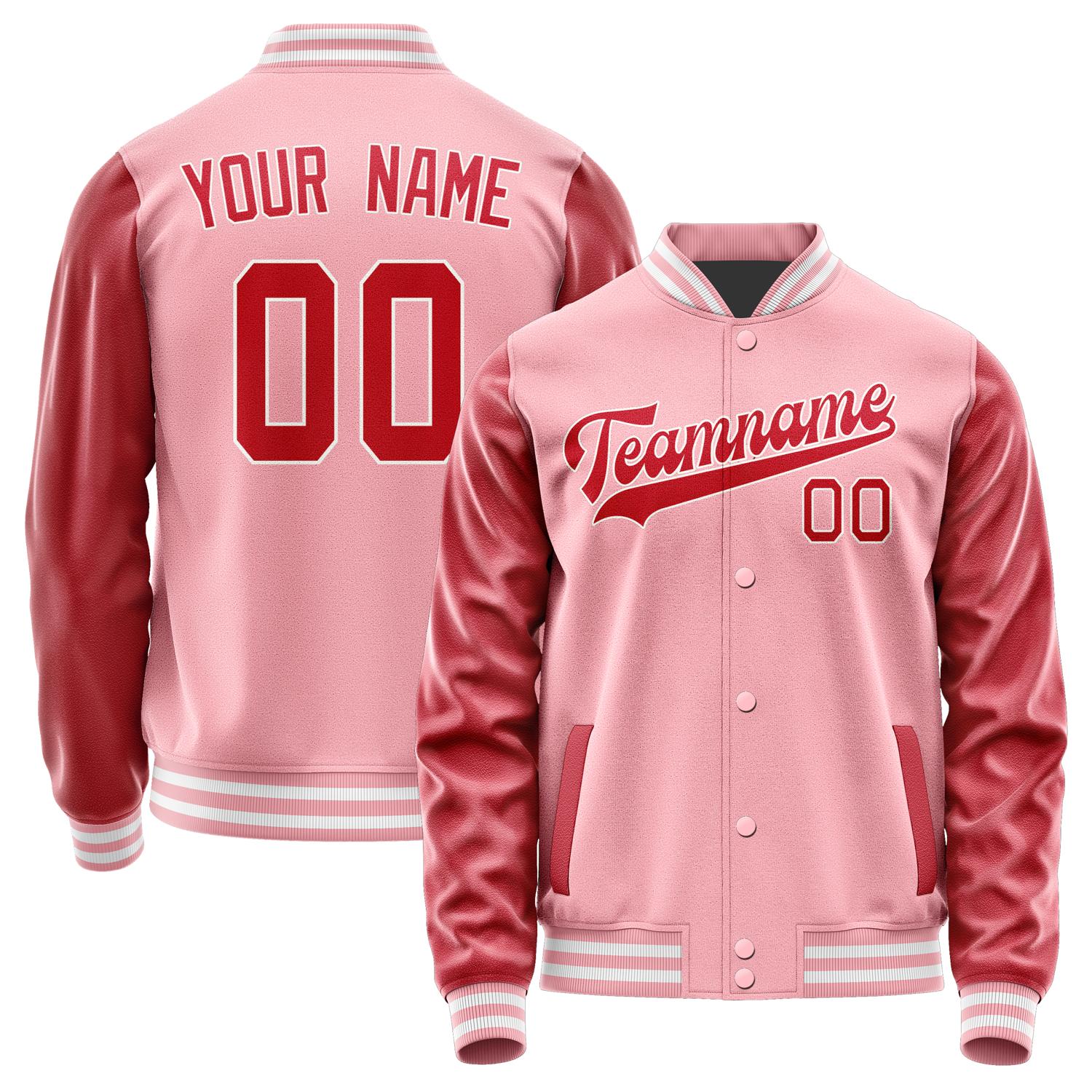 Custom Light Pink Red Jacket JA2121142118B31814