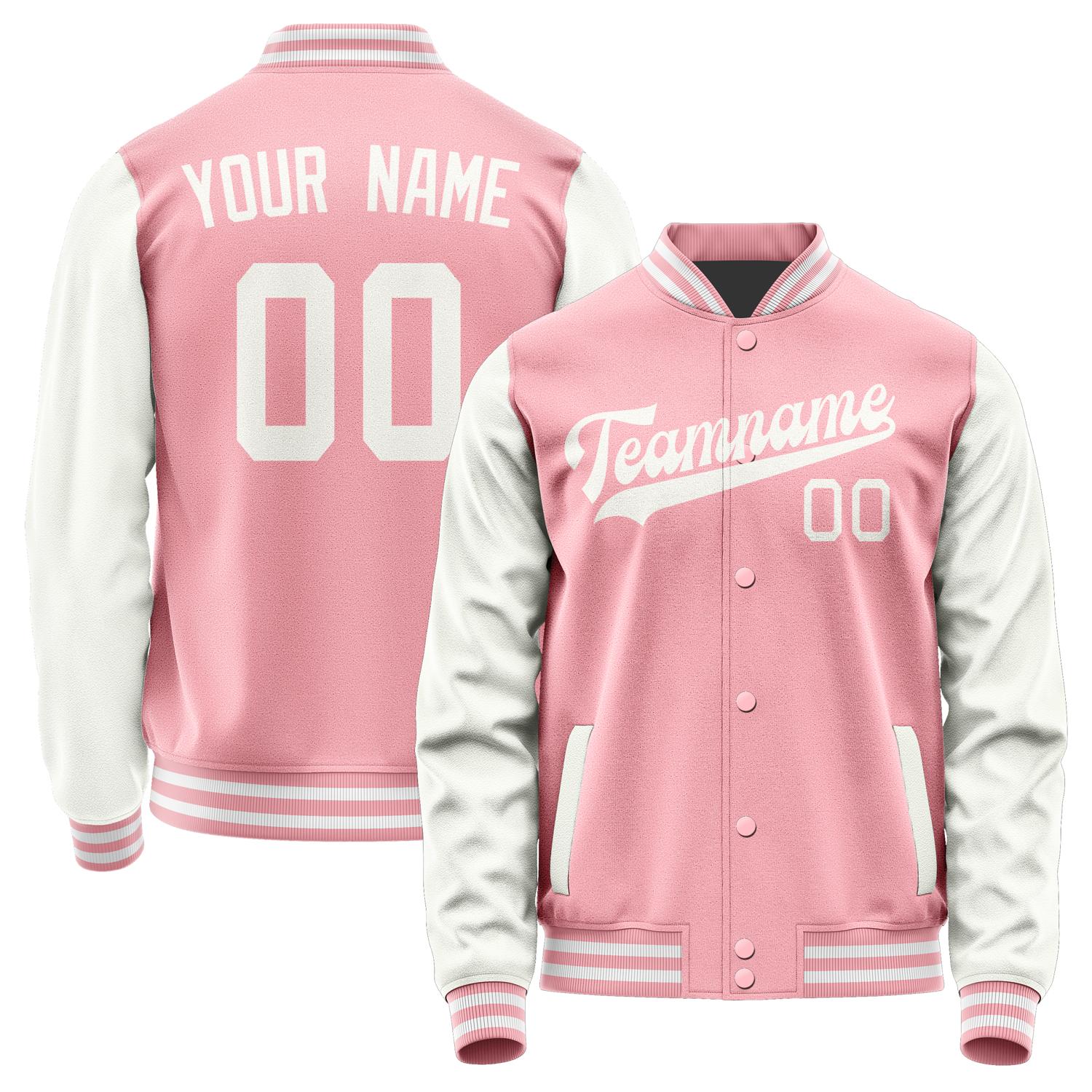 Custom Light Pink White Jacket JA2121182118B31818