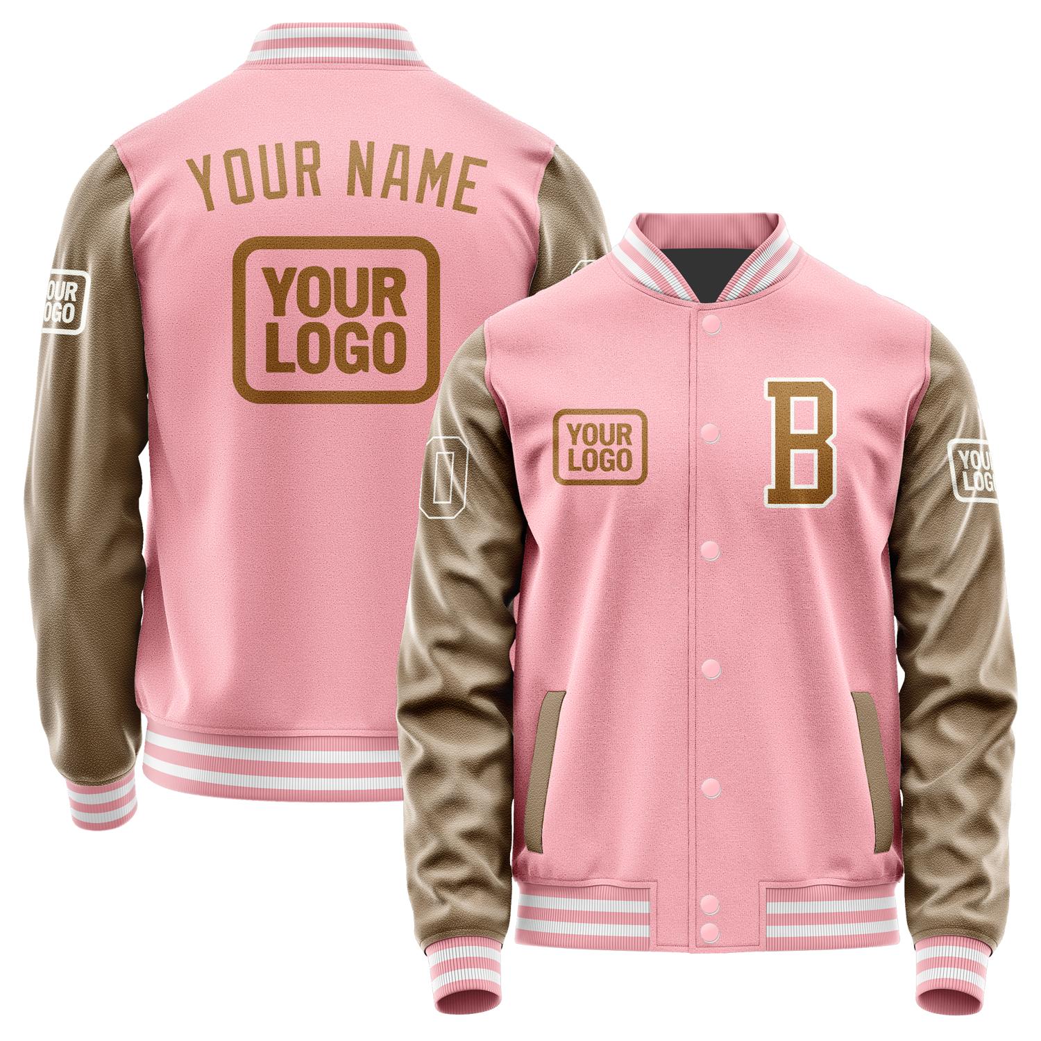 Custom Light Pink Khaki Jacket JA212122211818222218