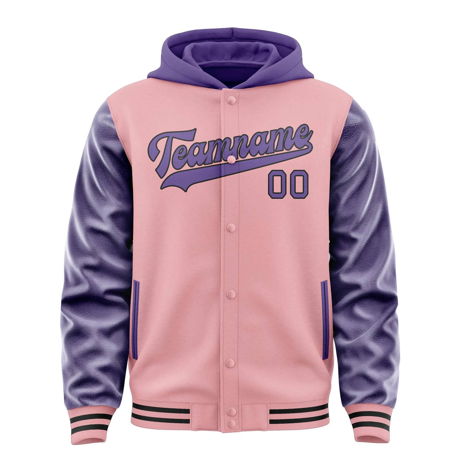 Custom Light Pink Light Purple Jacket
