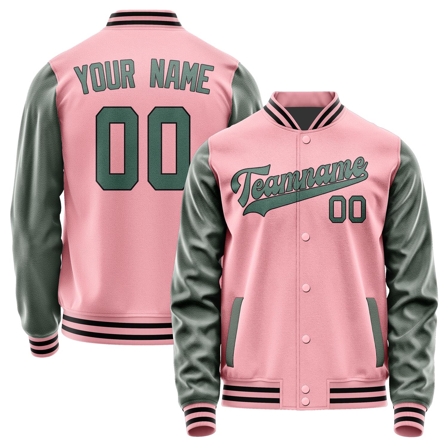 Custom Light Pink Blue Green Jacket JA2121272117B31727