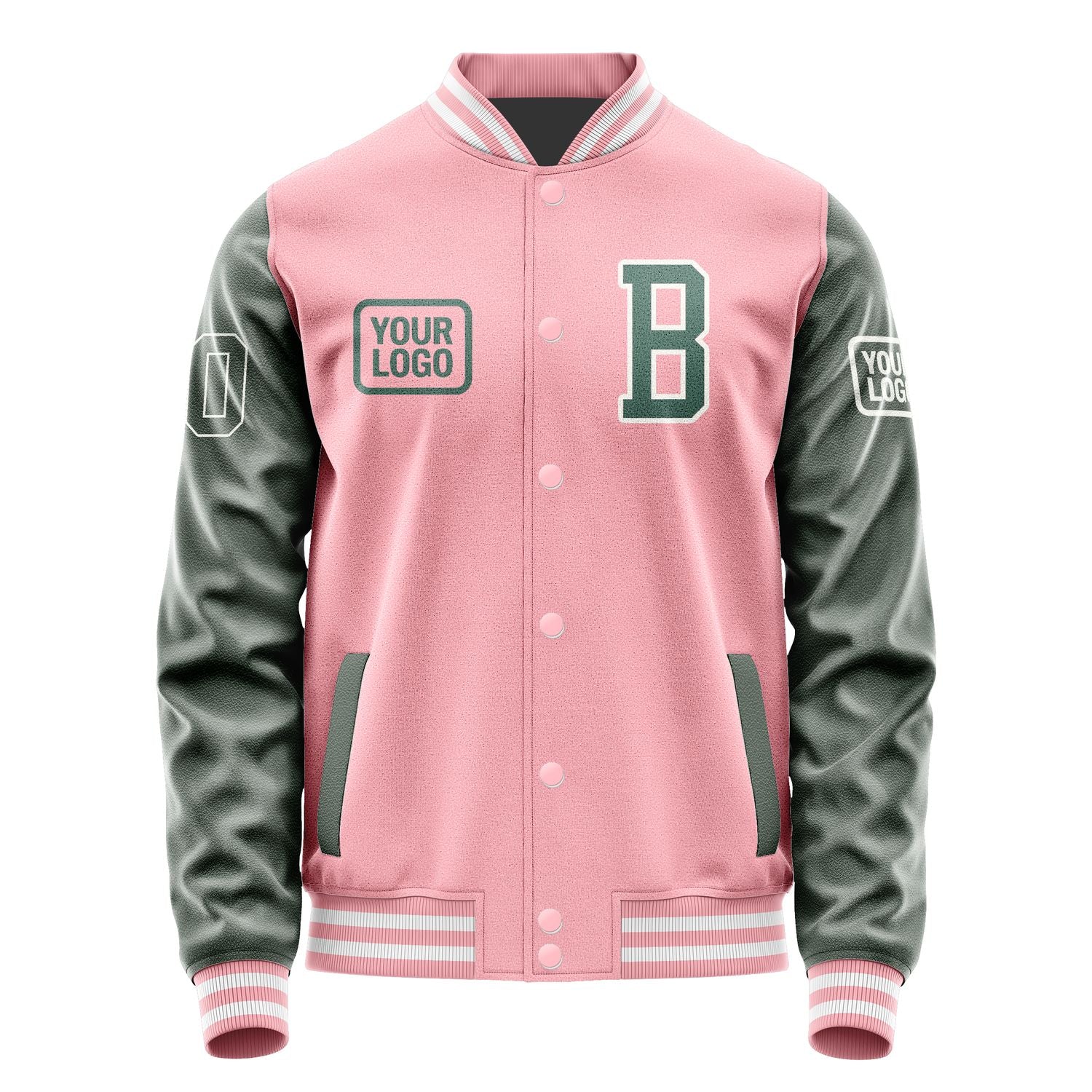Custom Light Pink Blue Green Jacket JA212127211818272718