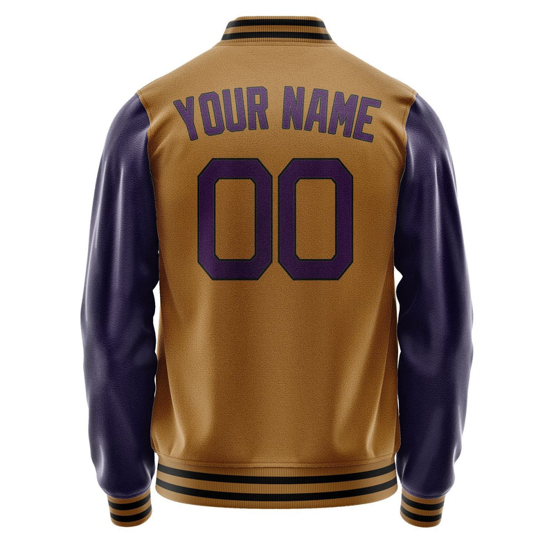 Custom Khaki Purple Jacket JA2222072217B21707