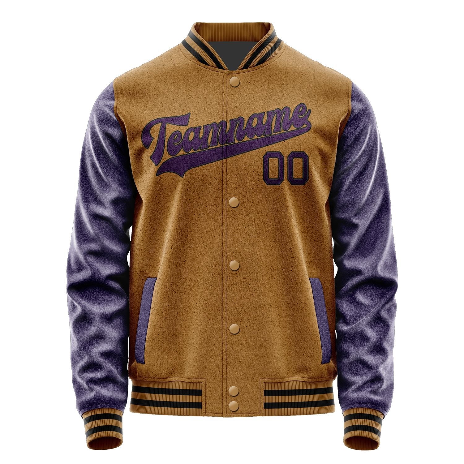 Custom Khaki Purple Jacket JA2222072217B31707