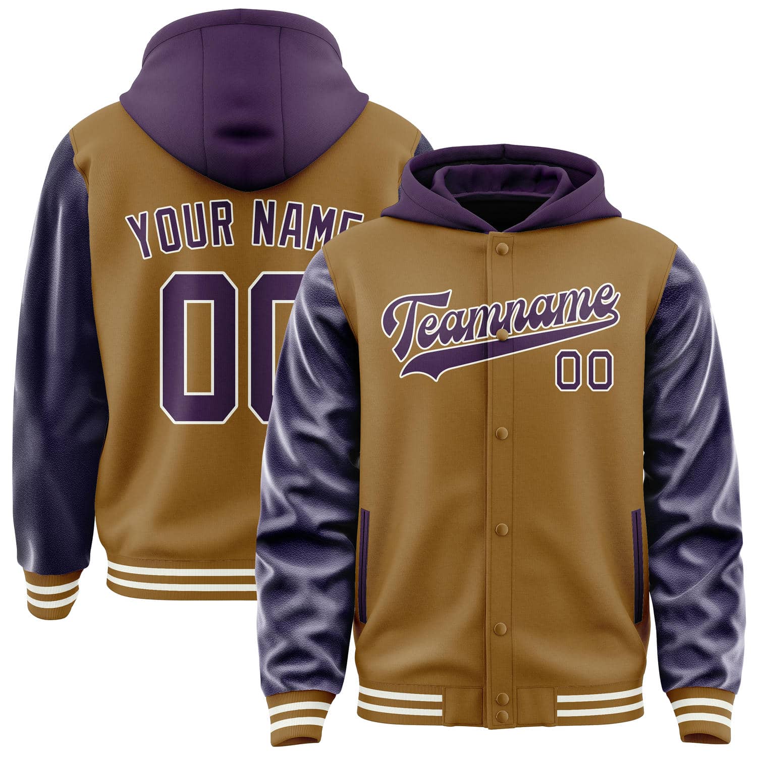 Custom Khaki Purple Jacket
