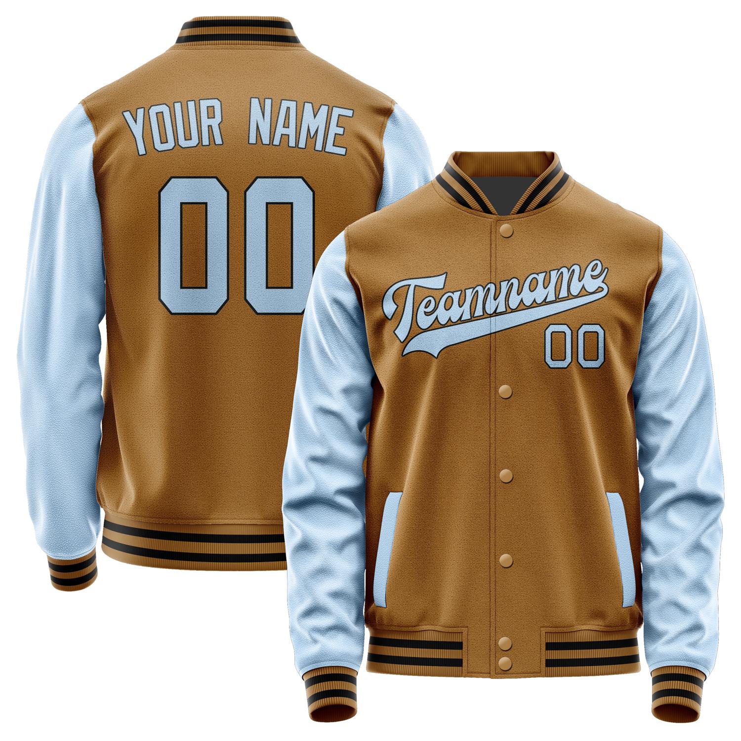 Custom Khaki Light Blue Jacket JA2222082217B31708