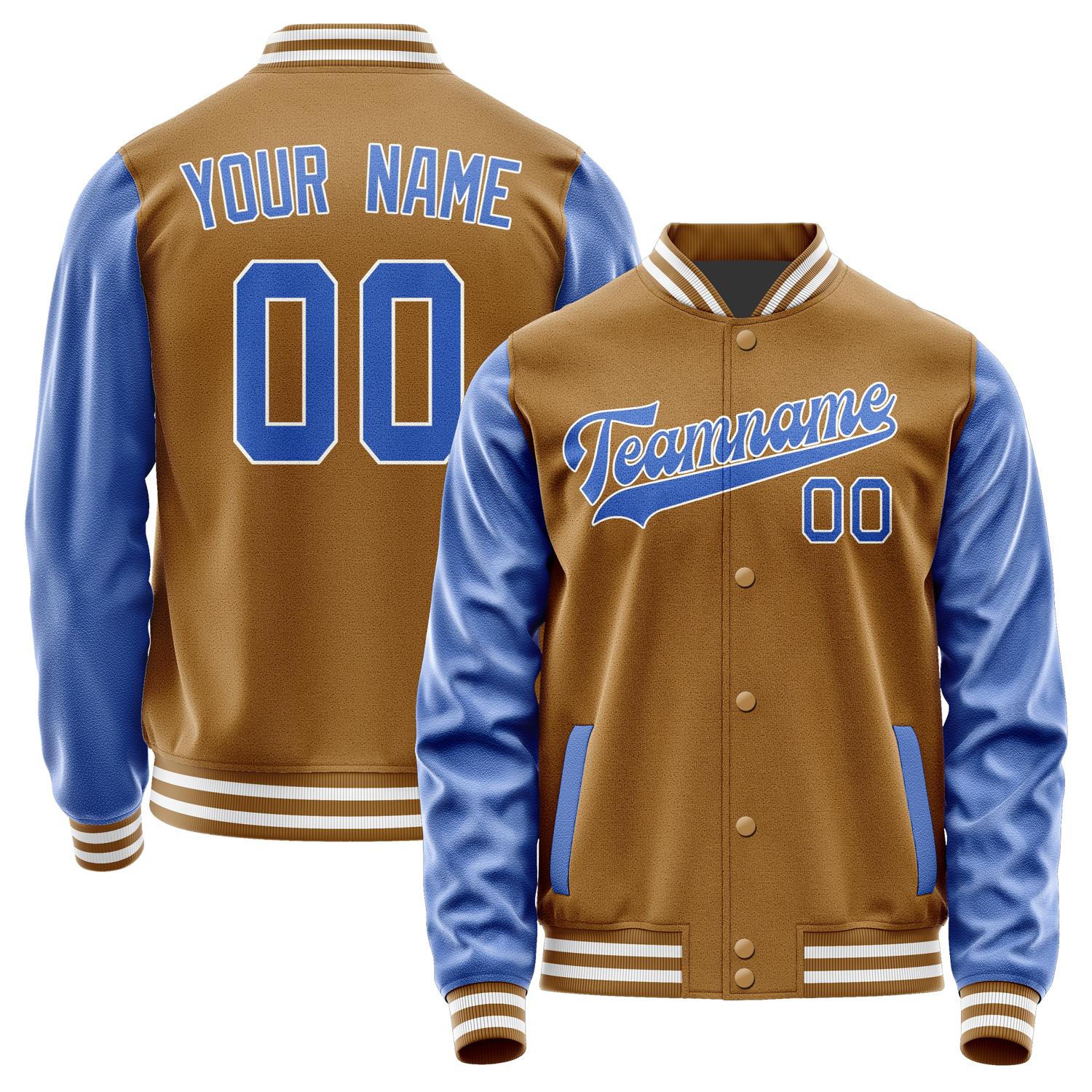 Custom Khaki Sky Blue Jacket JA2222092218B31809