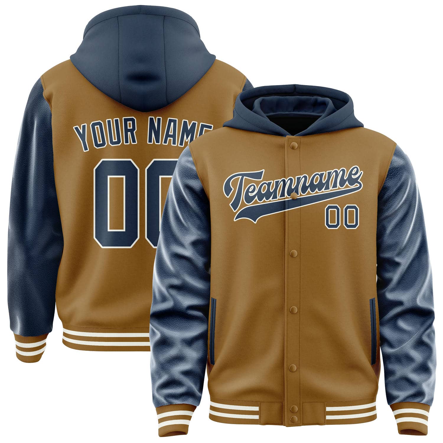 Custom Khaki Blue Jacket