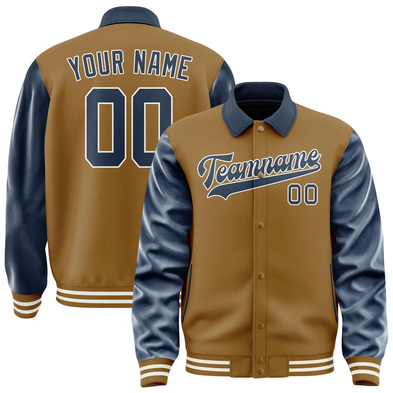 Custom Khaki Blue Jacket