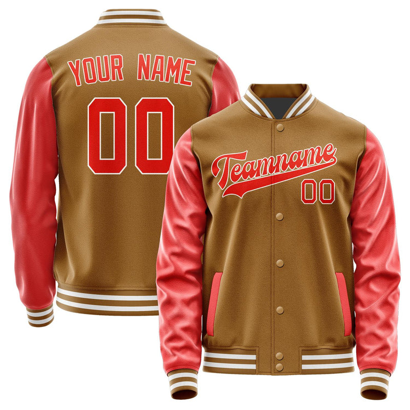 Custom Khaki Orange Red Jacket JA2222122218B31812