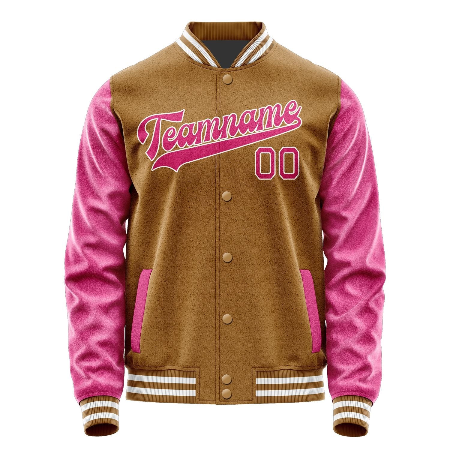 Custom Khaki Pink Jacket JA2222132218B31813