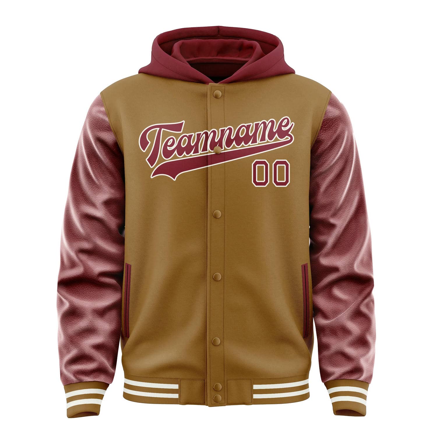 Custom Khaki Crimson Red Jacket