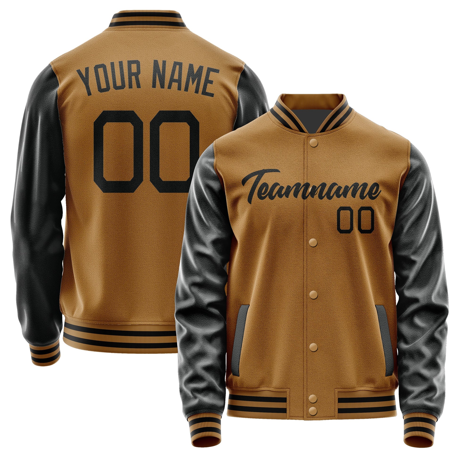 Custom Khaki Black Jacket JA2222172217B21717