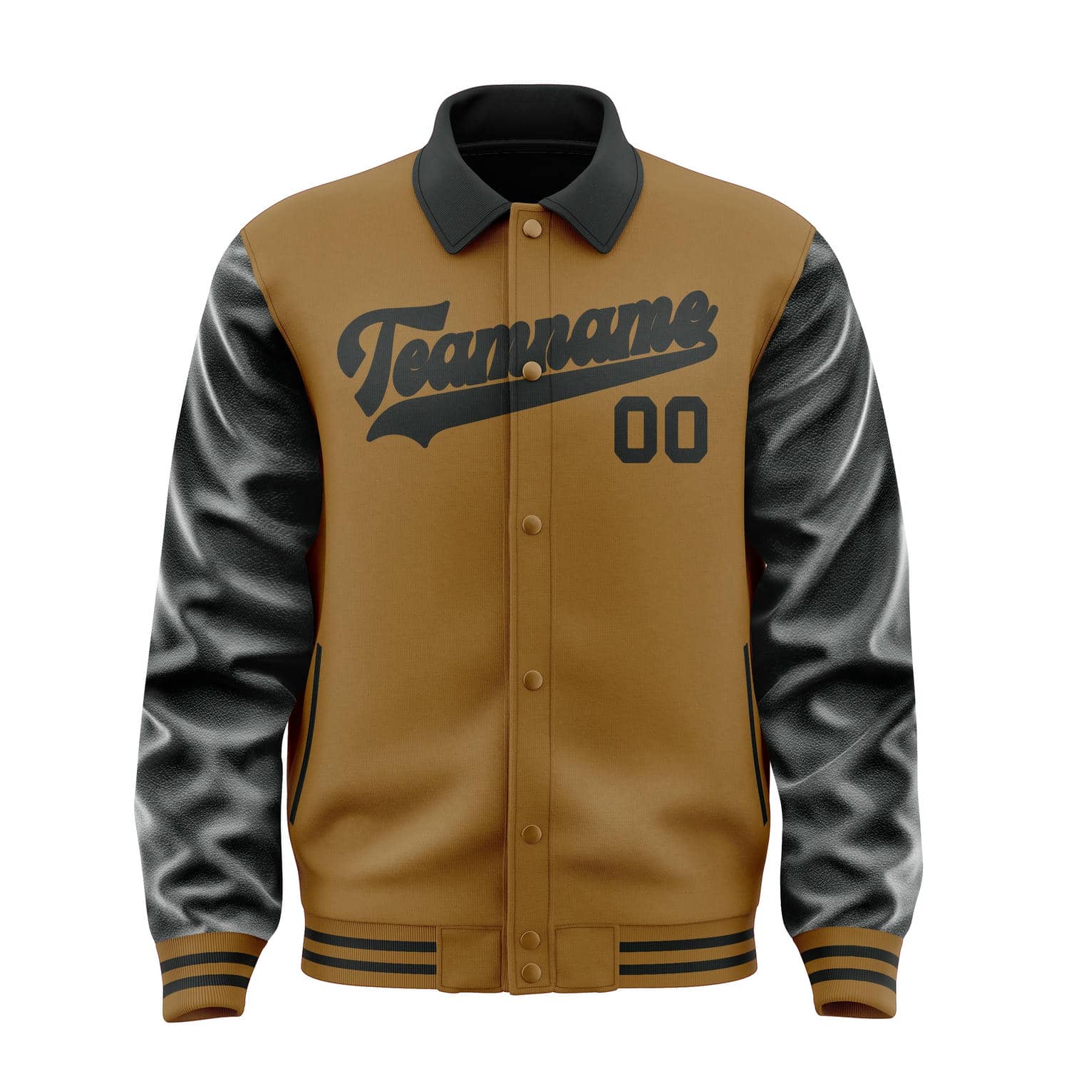 Custom Khaki Black Jacket