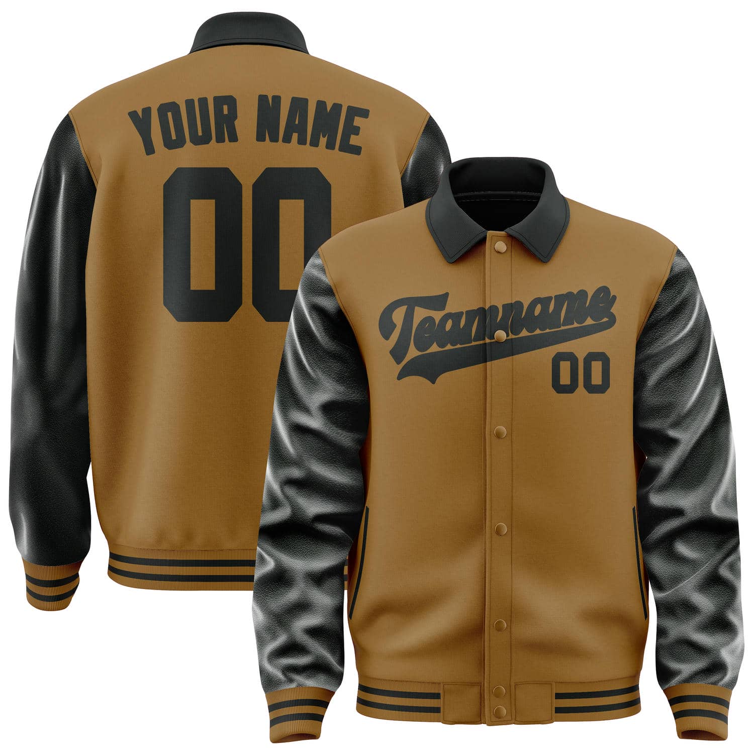 Custom Khaki Black Jacket