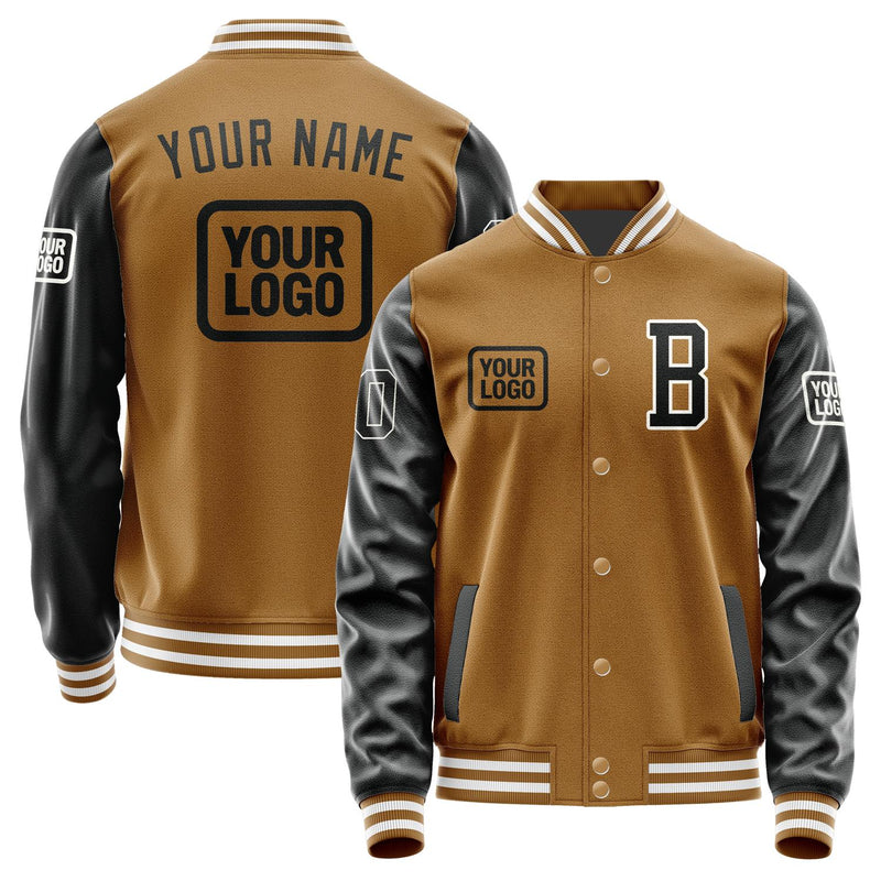 Custom Khaki Black Jacket JA222217221818171718