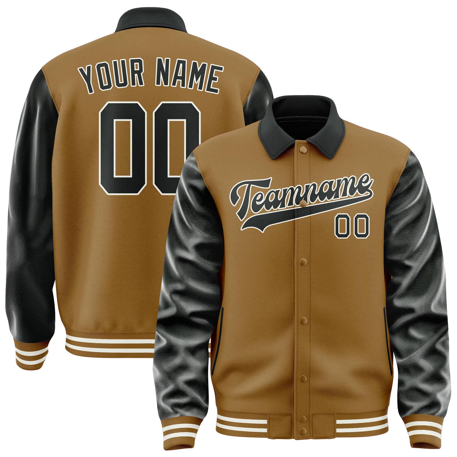 Custom Khaki Black Jacket