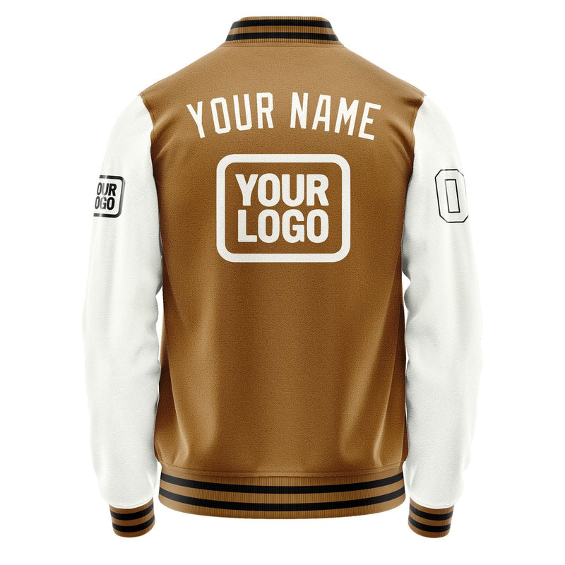 Custom Khaki White Jacket JA222218221717181817