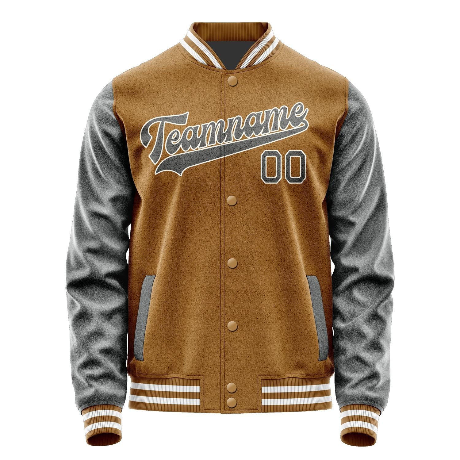 Custom Khaki Dark Grey Jacket JA2222202218B31820